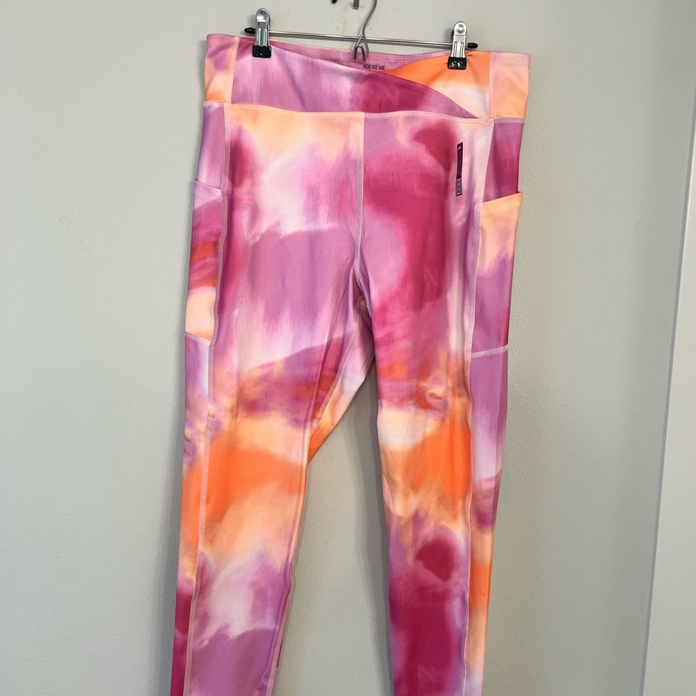 NWT Adore Me Pink and Orange Leggings